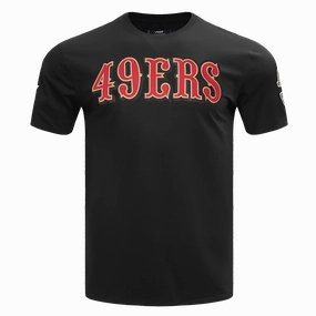 NFL SAN FRANCISCO 49ERS TACKLE TWILL MEN'S TEE (BLACK)