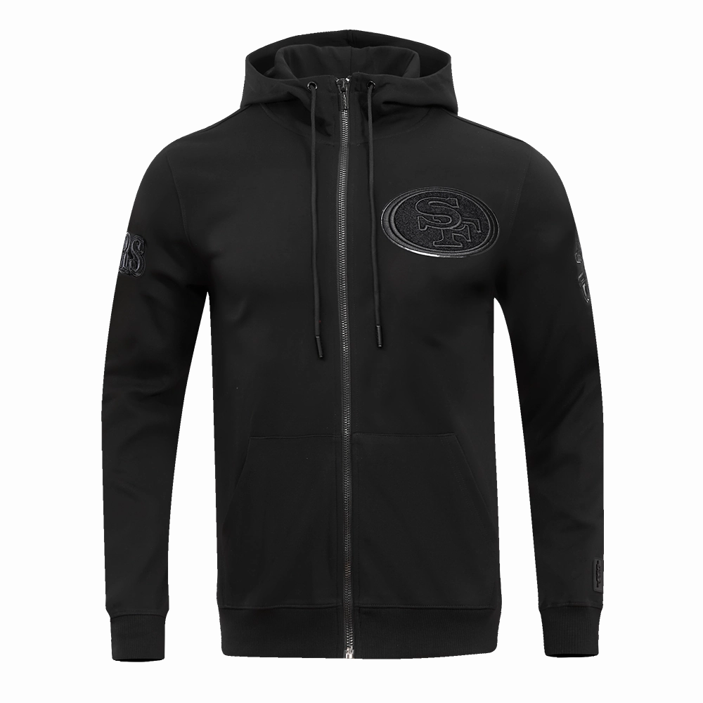 NFL SAN FRANCISCO 49ERS TRIPLE BLACK DK PO HOODIE (TRIPLE BLACK)