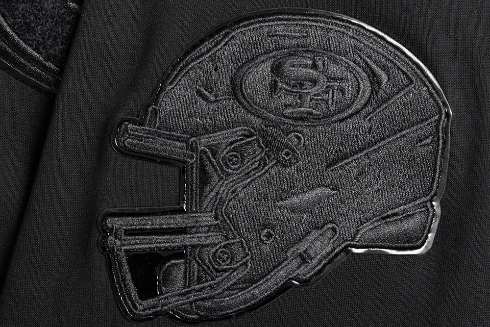 NFL SAN FRANCISCO 49ERS TRIPLE BLACK DK PO HOODIE (TRIPLE BLACK)