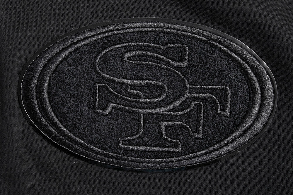 NFL SAN FRANCISCO 49ERS TRIPLE BLACK DK PO HOODIE (TRIPLE BLACK)