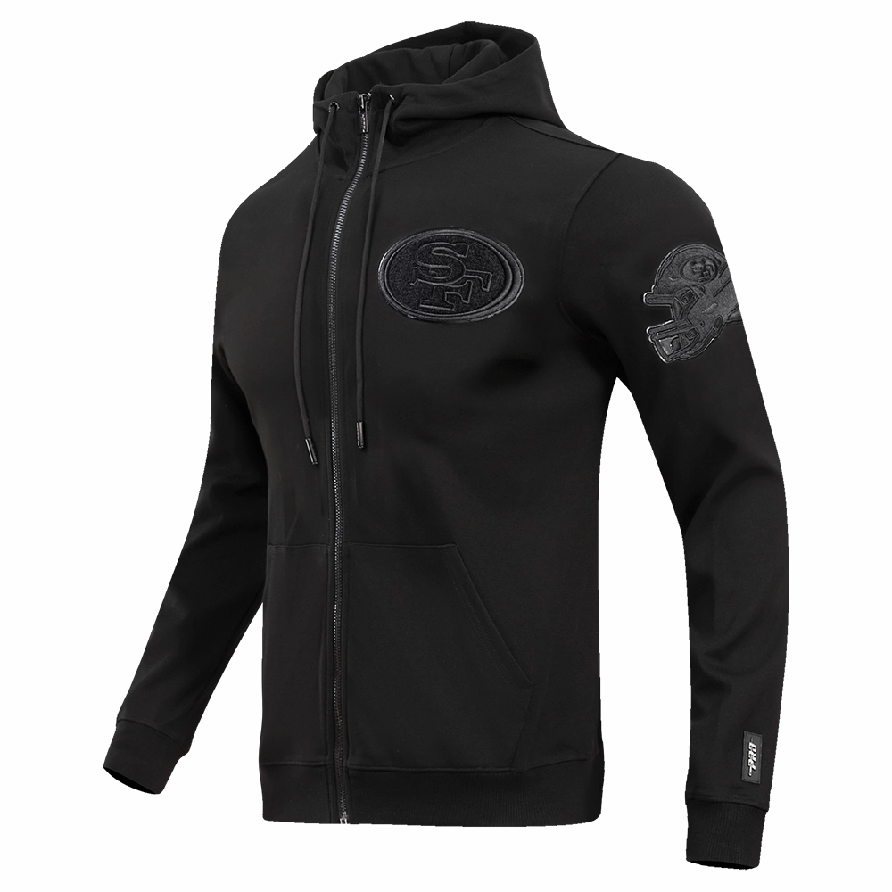 NFL SAN FRANCISCO 49ERS TRIPLE BLACK DK PO HOODIE (TRIPLE BLACK)