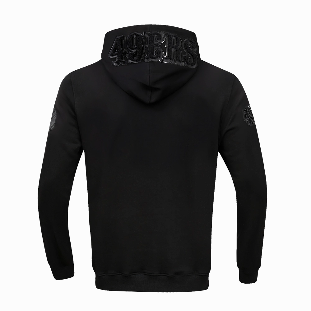 NFL SAN FRANCISCO 49ERS TRIPLE BLACK DK PO HOODIE (TRIPLE BLACK)