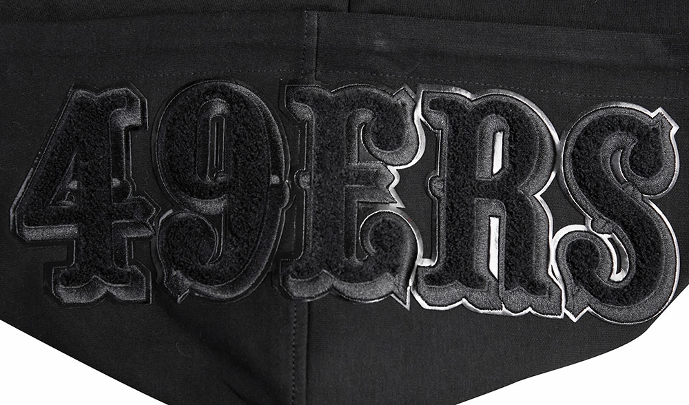 NFL SAN FRANCISCO 49ERS TRIPLE BLACK DK PO HOODIE (TRIPLE BLACK)