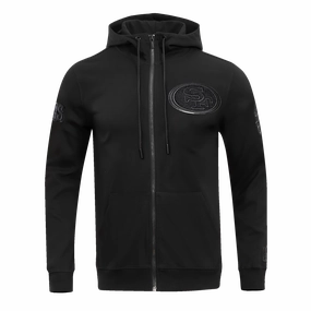 NFL SAN FRANCISCO 49ERS TRIPLE BLACK DK PO HOODIE (TRIPLE BLACK)
