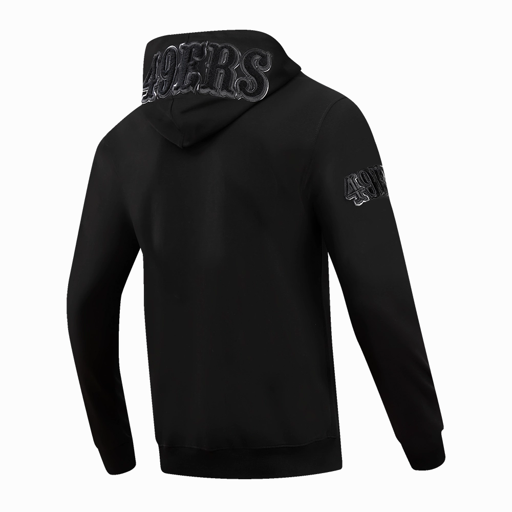 NFL SAN FRANCISCO 49ERS TRIPLE BLACK DK PO HOODIE (TRIPLE BLACK)