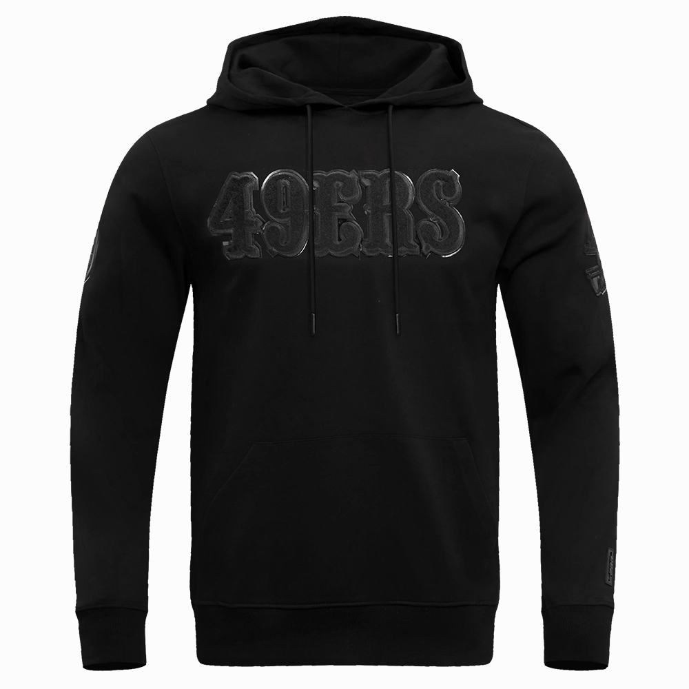 NFL SAN FRANCISCO 49ERS TRIPLE BLACK MEN'S PULLOVER HOODIE (TRIPLE BLACK)