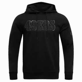 NFL SAN FRANCISCO 49ERS TRIPLE BLACK MEN'S PULLOVER HOODIE (TRIPLE BLACK)