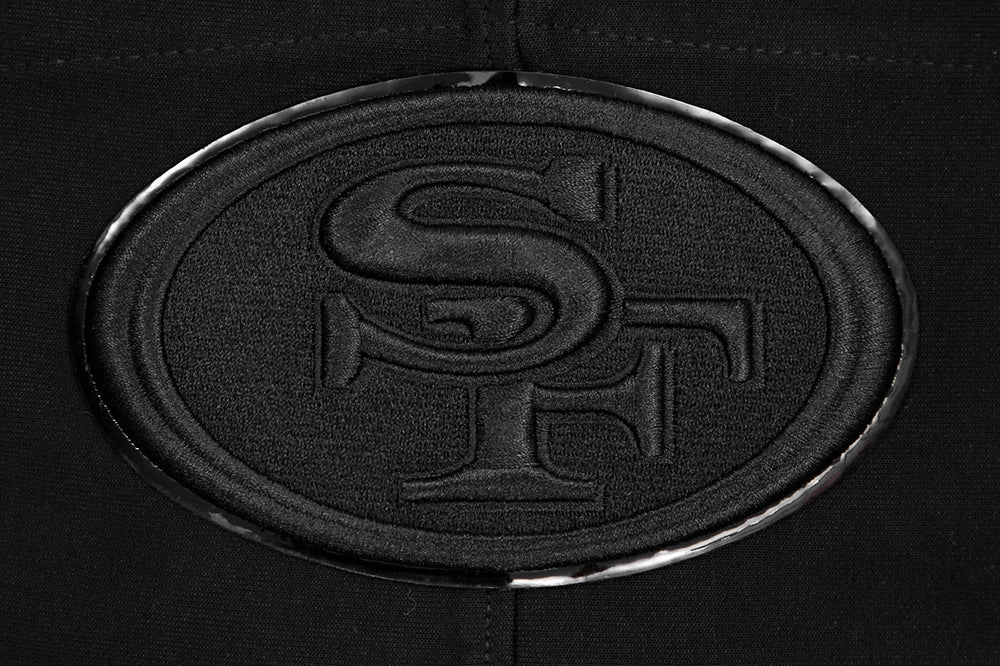 NFL SAN FRANCISCO 49ERS TRIPLE BLACK MEN'S PULLOVER HOODIE (TRIPLE BLACK)