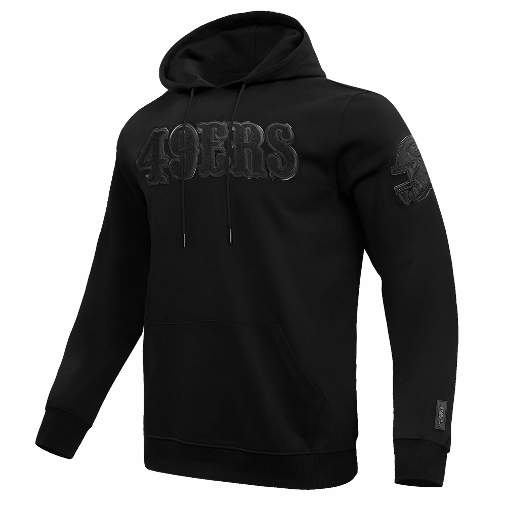 NFL SAN FRANCISCO 49ERS TRIPLE BLACK MEN'S PULLOVER HOODIE (TRIPLE BLACK)