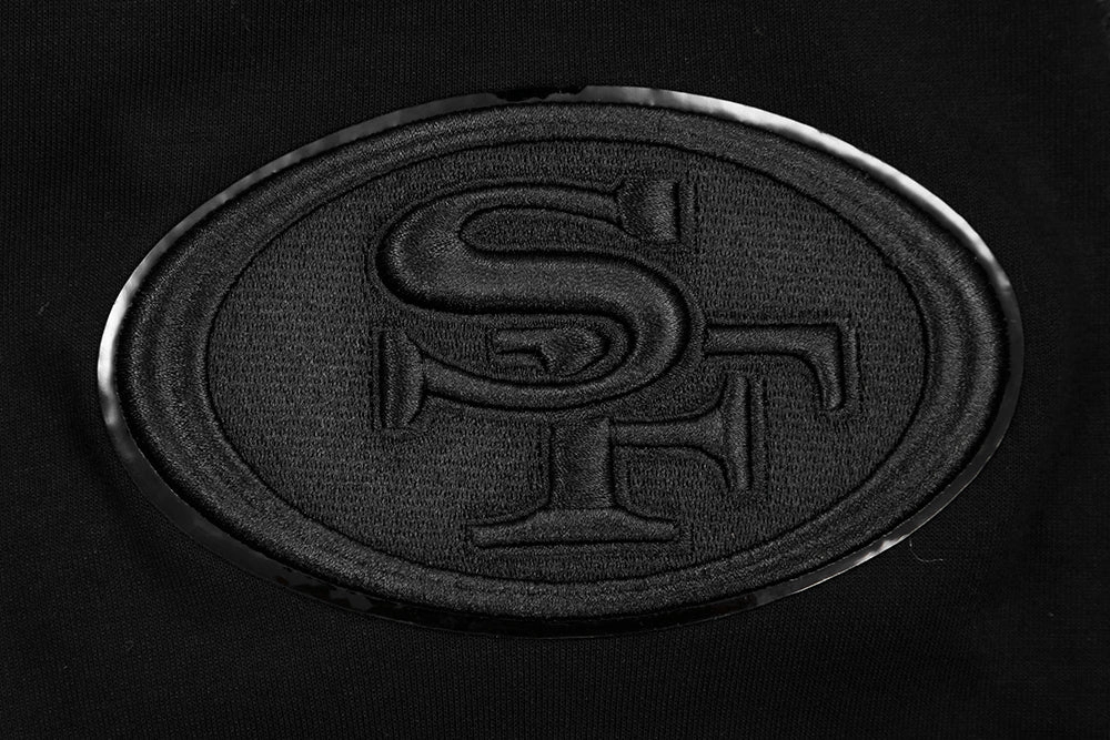 NFL SAN FRANCISCO 49ERS TRIPLE BLACK MEN'S PULLOVER HOODIE (TRIPLE BLACK)