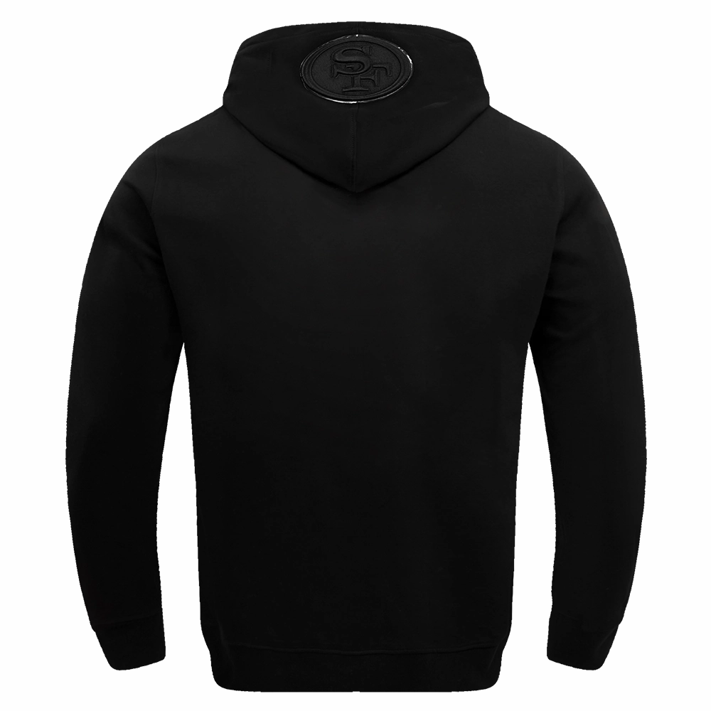 NFL SAN FRANCISCO 49ERS TRIPLE BLACK MEN'S PULLOVER HOODIE (TRIPLE BLACK)