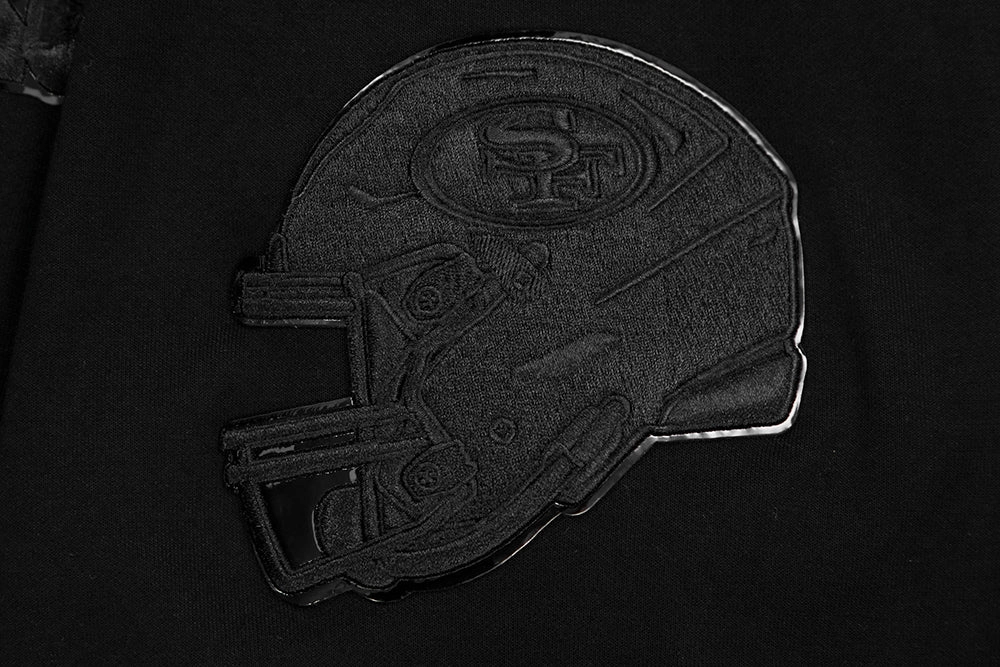 NFL SAN FRANCISCO 49ERS TRIPLE BLACK MEN'S PULLOVER HOODIE (TRIPLE BLACK)