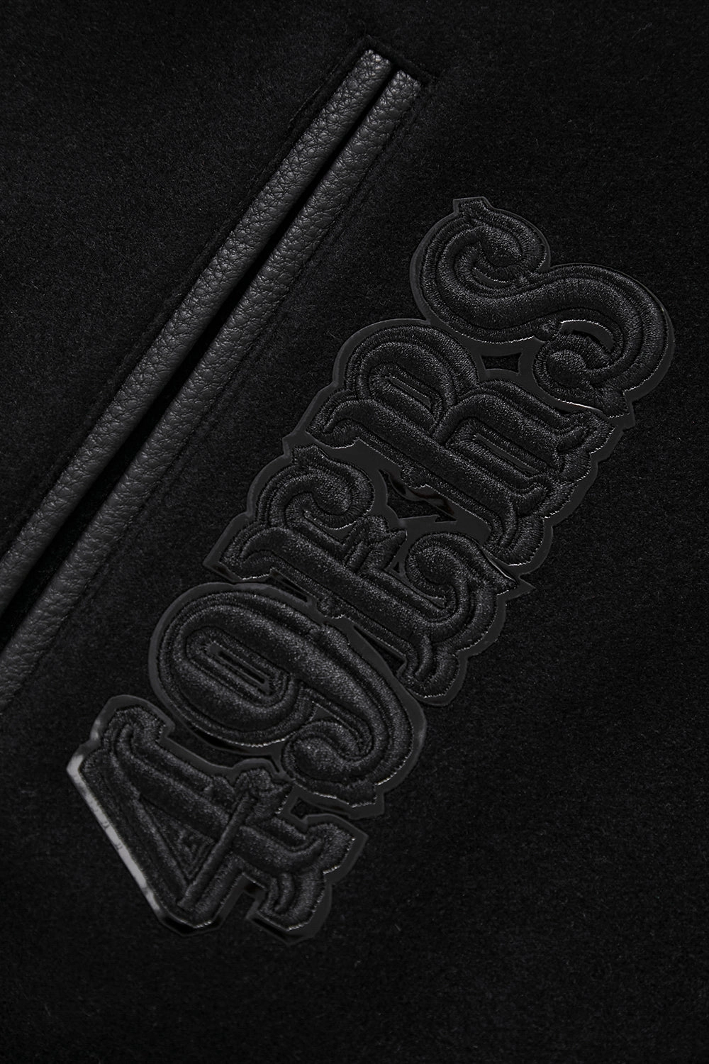 NFL SAN FRANCISCO 49ERS TRIPLE BLACK WOOL VARSITY JACKET (TRIPLE BLACK)