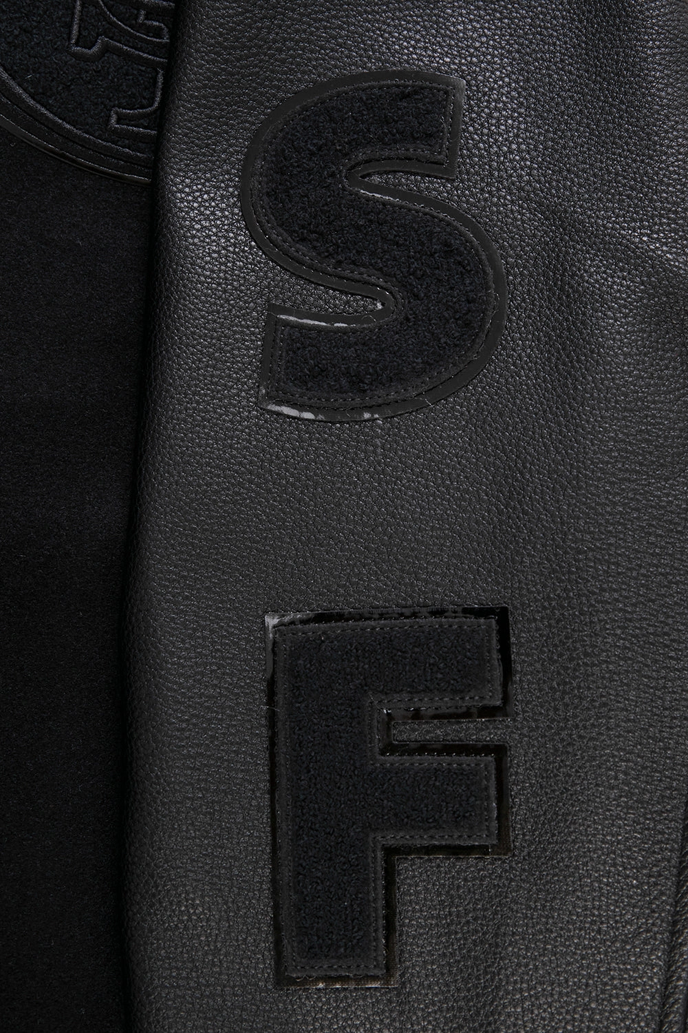 NFL SAN FRANCISCO 49ERS TRIPLE BLACK WOOL VARSITY JACKET (TRIPLE BLACK)