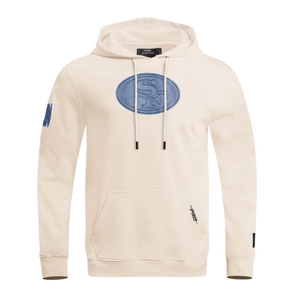 NFL SAN FRANCISCO 49ERS VARSITY BLUES MEN'S PULLOVER HOODIE (LINEN)