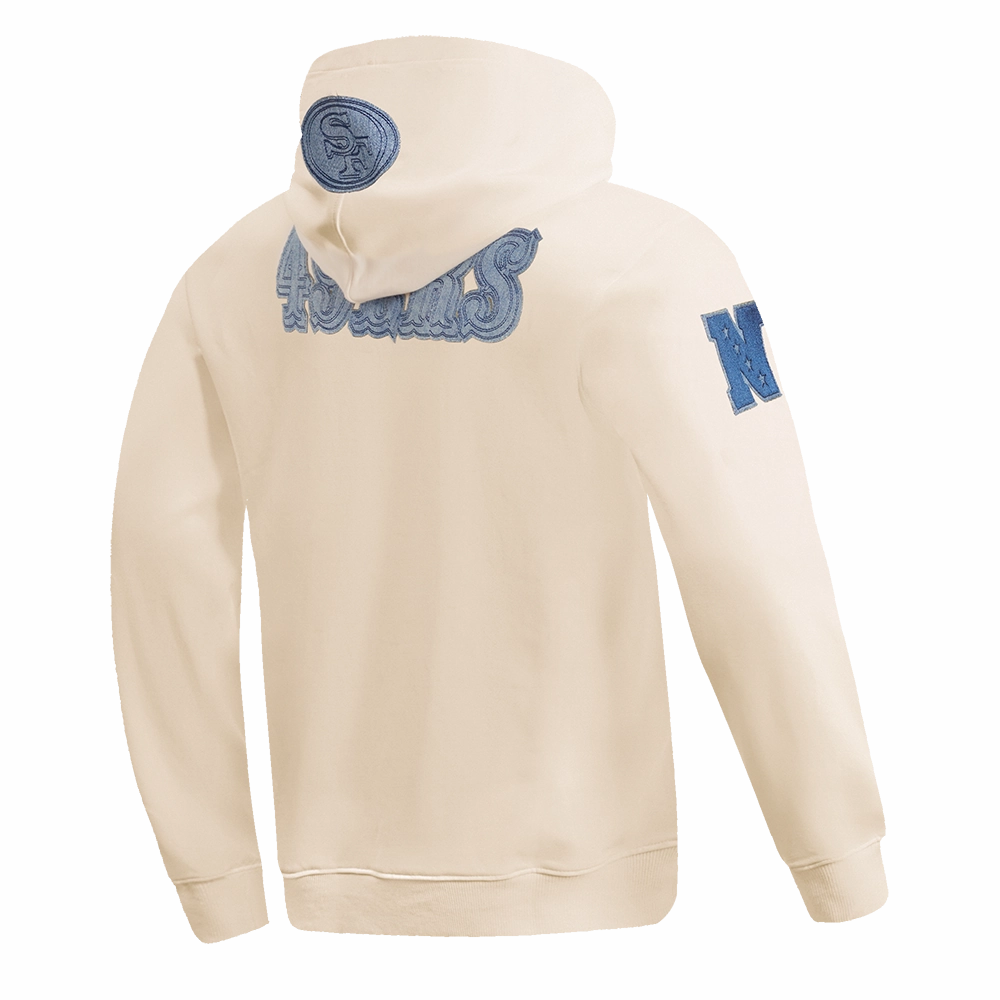 NFL SAN FRANCISCO 49ERS VARSITY BLUES MEN'S PULLOVER HOODIE (LINEN)