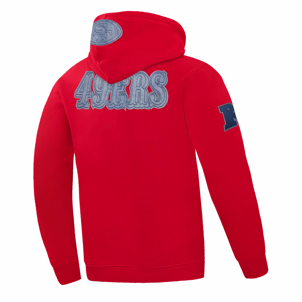 NFL SAN FRANCISCO 49ERS VARSITY BLUES MEN'S PULLOVER HOODIE (RED)