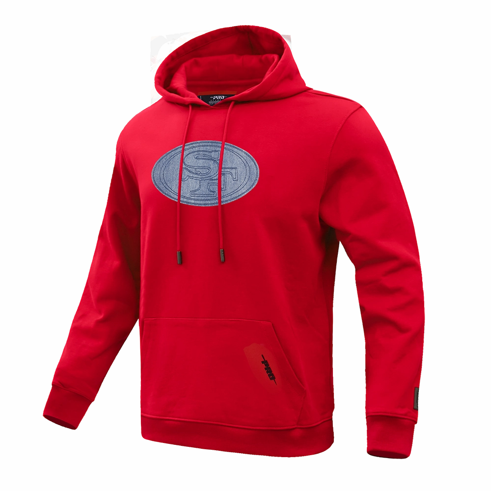 NFL SAN FRANCISCO 49ERS VARSITY BLUES MEN'S PULLOVER HOODIE (RED)