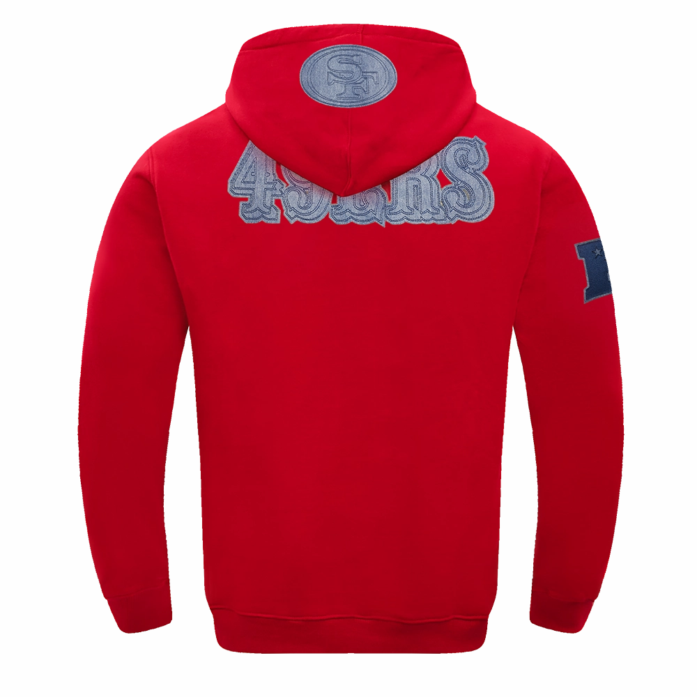 NFL SAN FRANCISCO 49ERS VARSITY BLUES MEN'S PULLOVER HOODIE (RED)