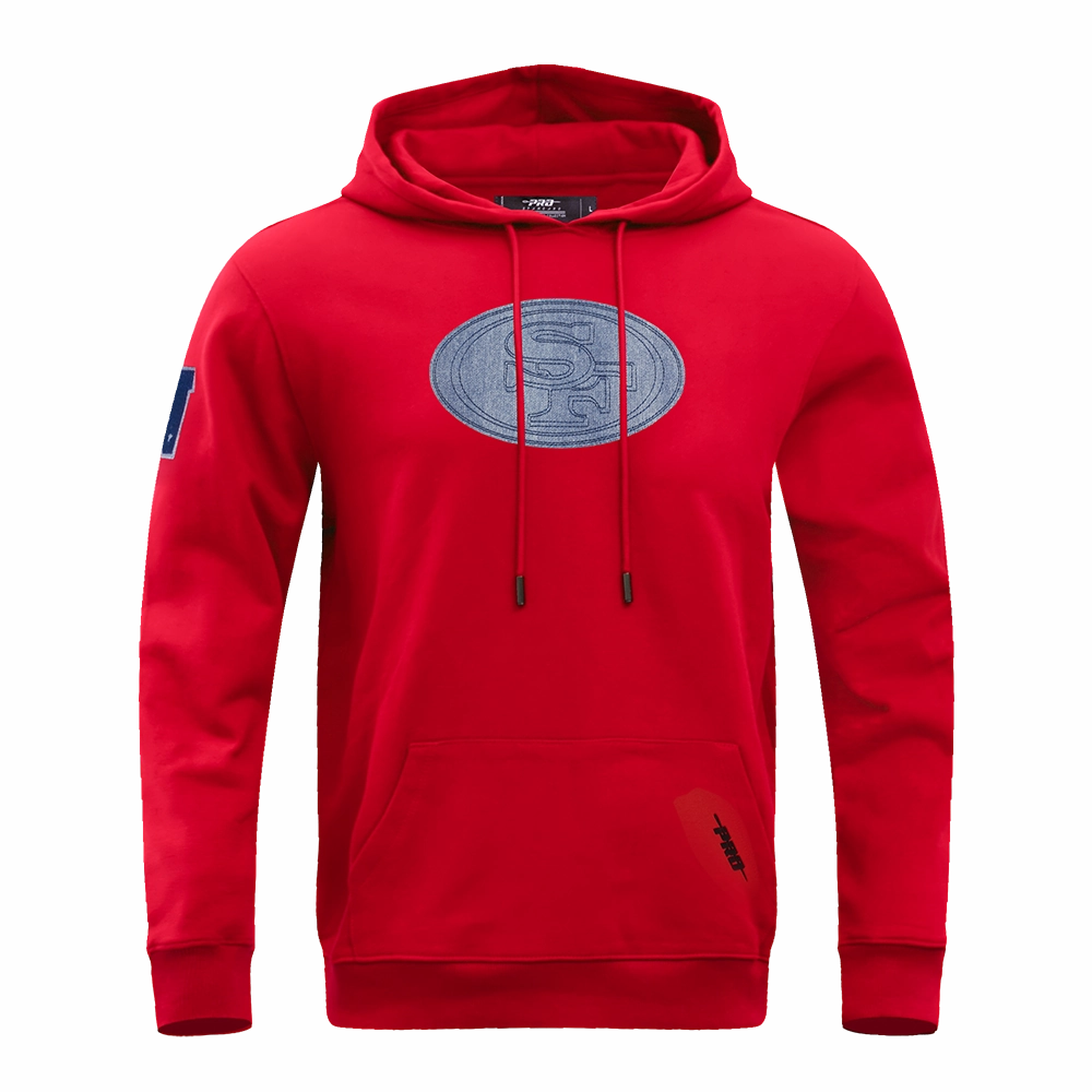 NFL SAN FRANCISCO 49ERS VARSITY BLUES MEN'S PULLOVER HOODIE (RED)