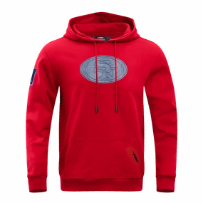 NFL SAN FRANCISCO 49ERS VARSITY BLUES MEN'S PULLOVER HOODIE (RED)