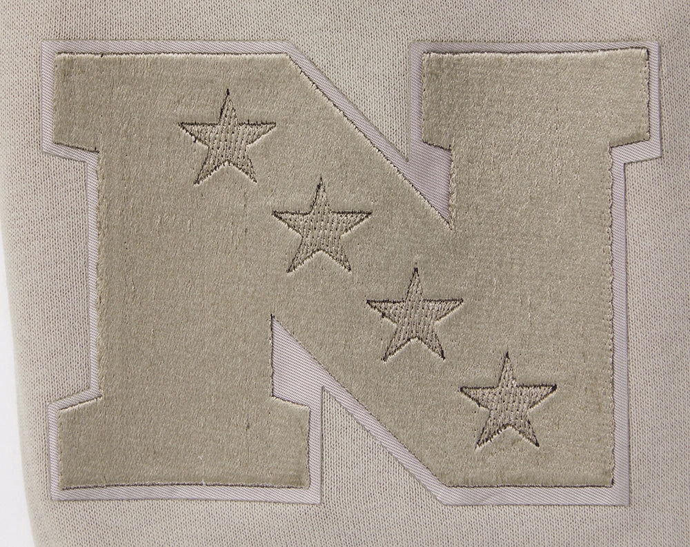NFL SAN FRANCISCO 49ERS WINGSPAN WOMEN'S FLEECE CREWNECK (TAUPE)