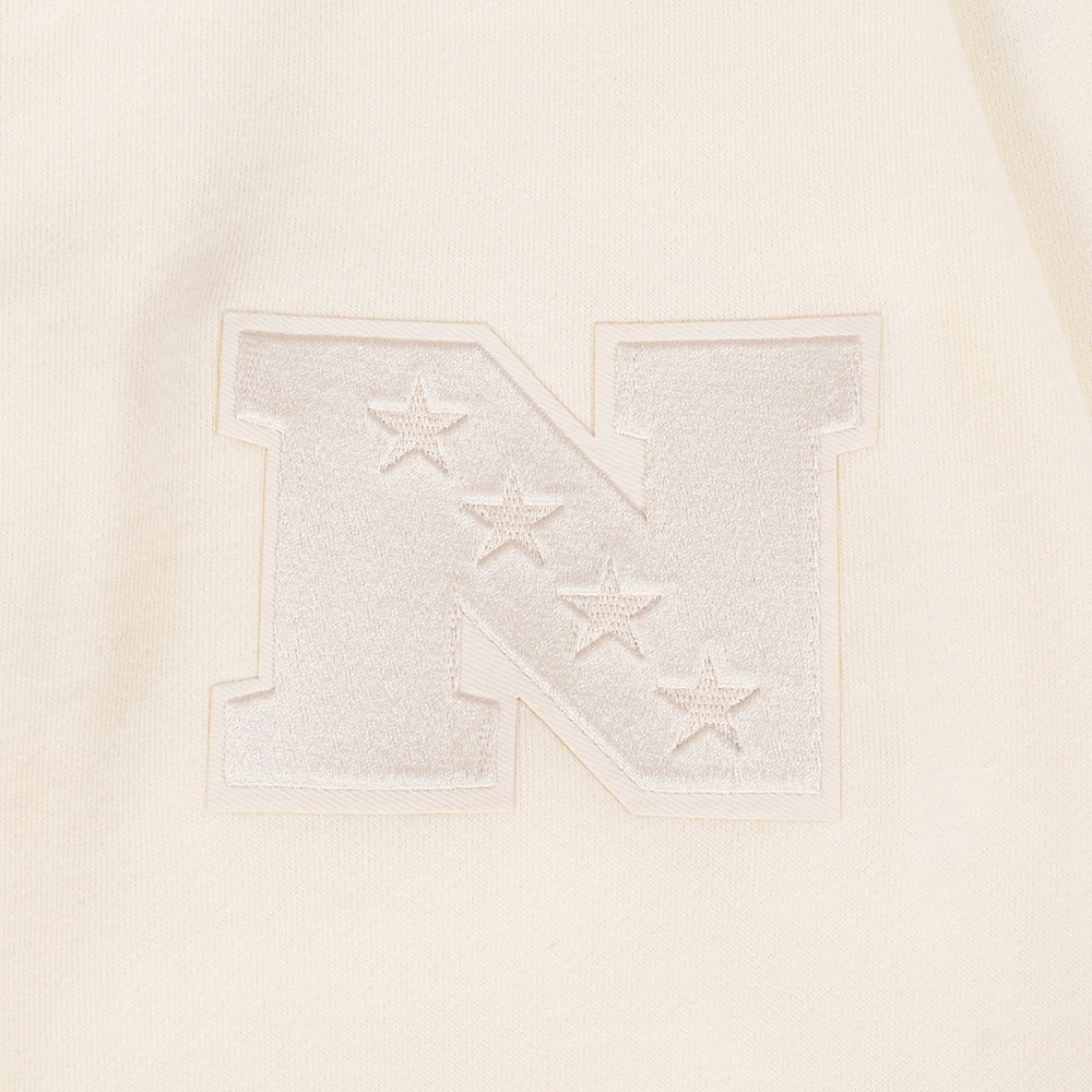 NFL SEATTLE SEAHAWKS NEUTRAL MEN'S DROP SHOULDER FLEECE CREWNECK (EGGSHELL)