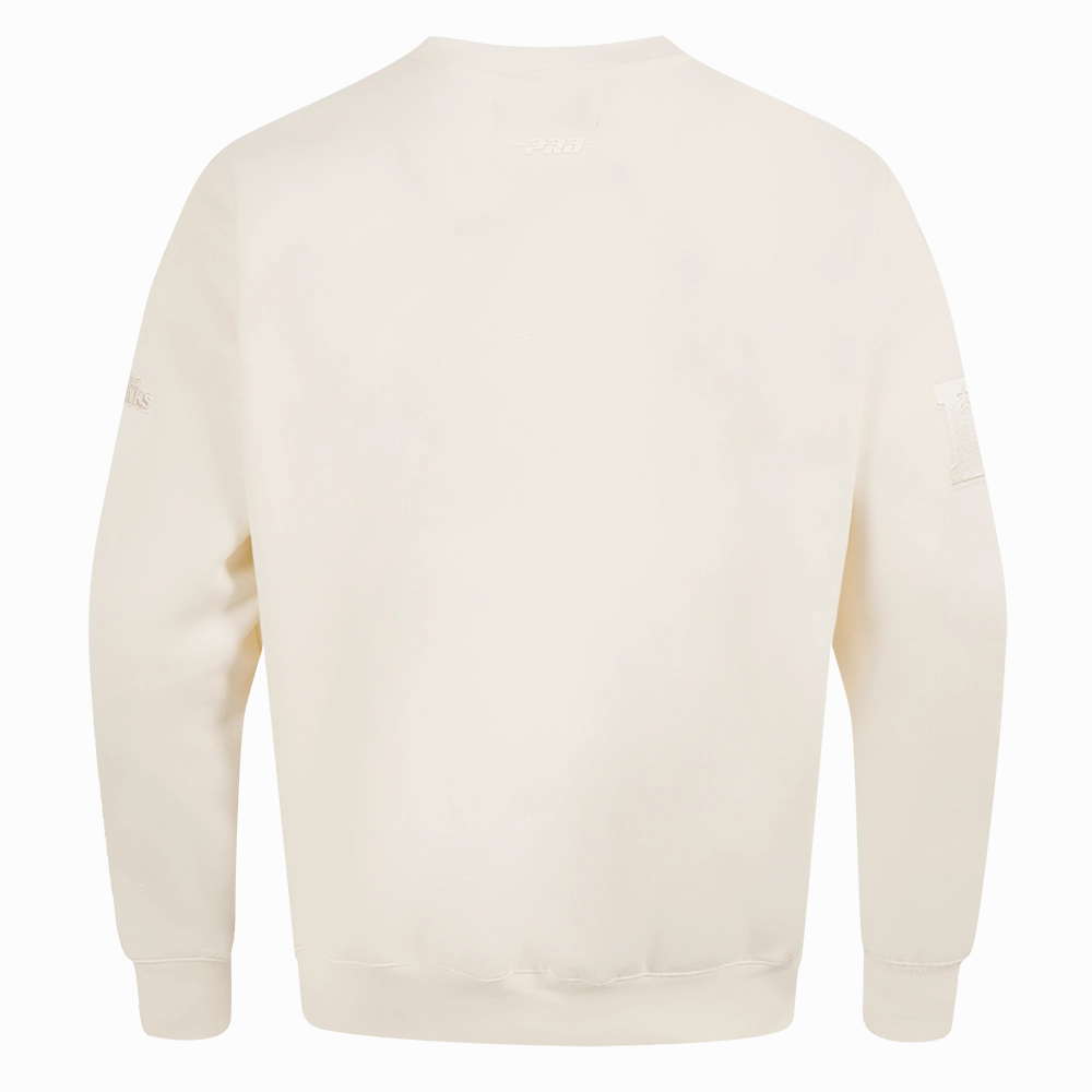 NFL SEATTLE SEAHAWKS NEUTRAL MEN'S DROP SHOULDER FLEECE CREWNECK (EGGSHELL)