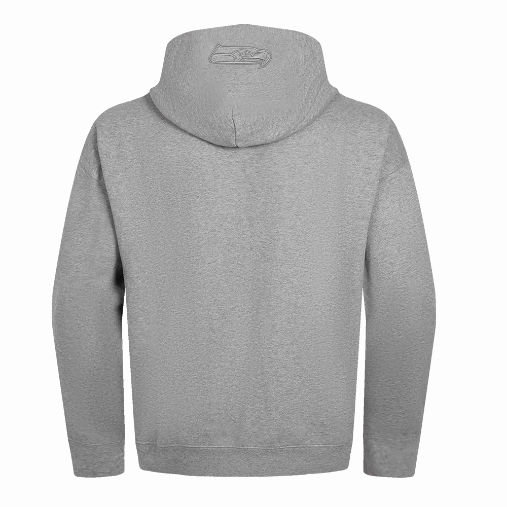 NFL SEATTLE SEAHAWKS NEUTRAL MEN'S DROP SHOULDER PULLOVER HOODIE (DARK HEATHER GRAY)