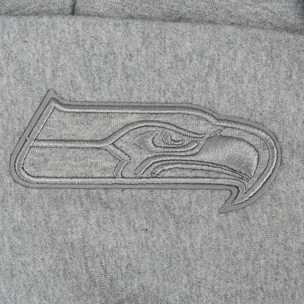 NFL SEATTLE SEAHAWKS NEUTRAL MEN'S DROP SHOULDER PULLOVER HOODIE (DARK HEATHER GRAY)
