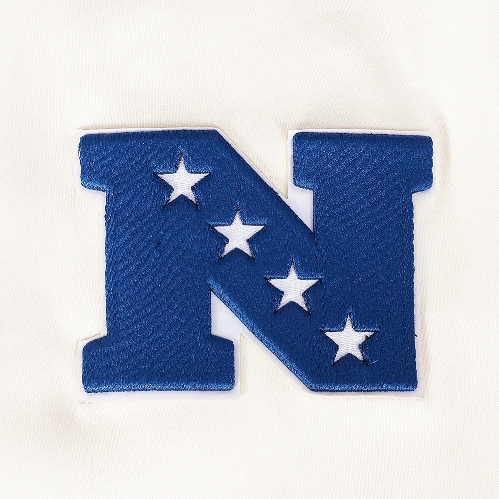 NFL SEATTLE SEAHAWKS RETRO CLASSIC MEN'S PULLOVER HOODIE (EGGSHELL/ ROYAL BLUE)