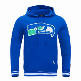 NFL SEATTLE SEAHAWKS RETRO CLASSIC MEN'S PULLOVER HOODIE (ROYAL BLUE)