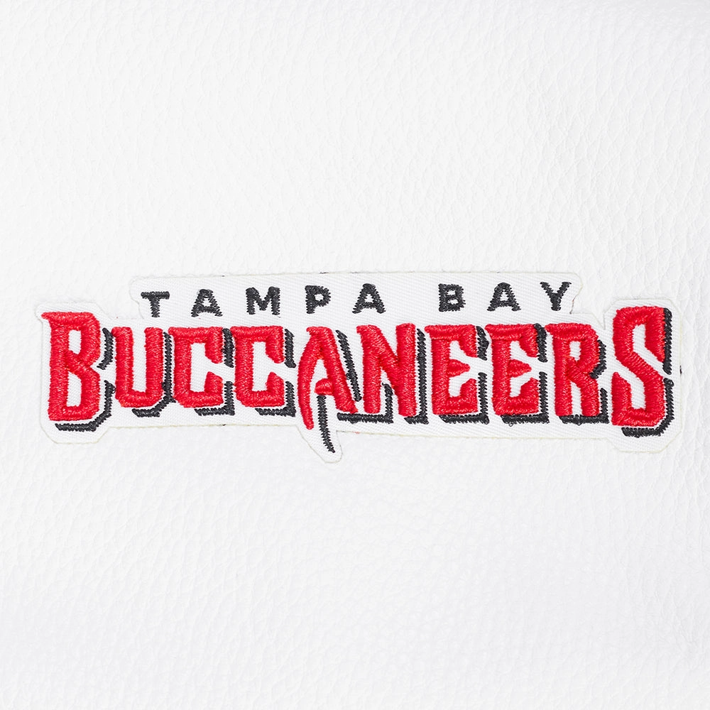 NFL TAMPA BAY BUCCANEERS CLASSIC WOMEN'S WOOL VARSITY JACKET (BLACK/WHITE)