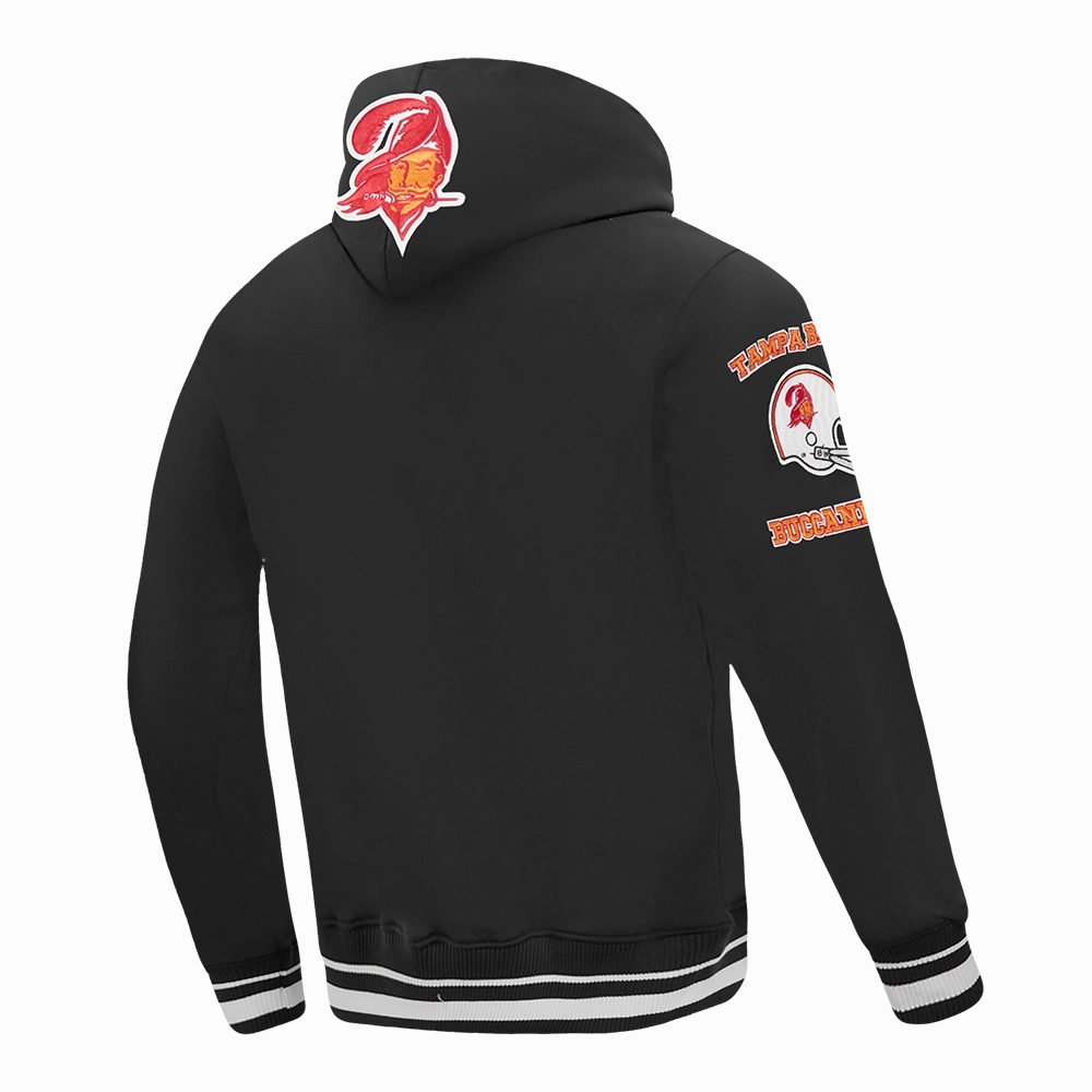 NFL TAMPA BAY BUCCANEERS RETRO CLASSIC MEN'S PULLOVER HOODIE (BLACK)