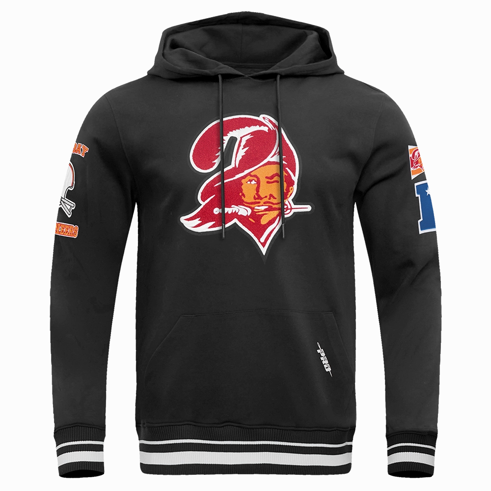 NFL TAMPA BAY BUCCANEERS RETRO CLASSIC MEN'S PULLOVER HOODIE (BLACK)