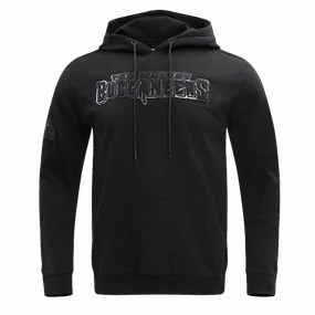 NFL TAMPA BAY BUCCANEERS TRIPLE BLACK MEN'S PULLOVER HOODIE (TRIPLE BLACK)