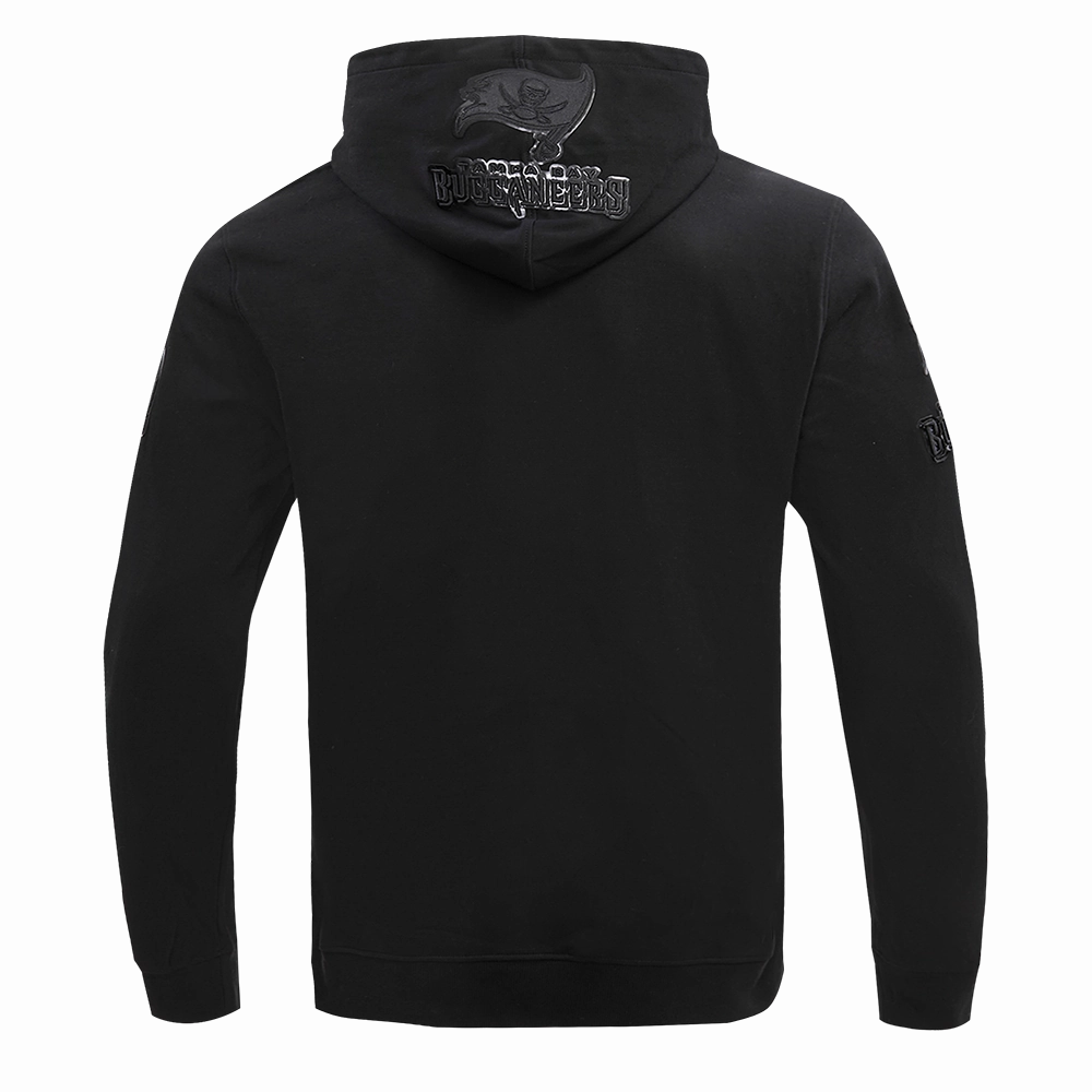 NFL TAMPA BAY BUCCANEERS TRIPLE BLACK MEN'S PULLOVER HOODIE (TRIPLE BLACK)
