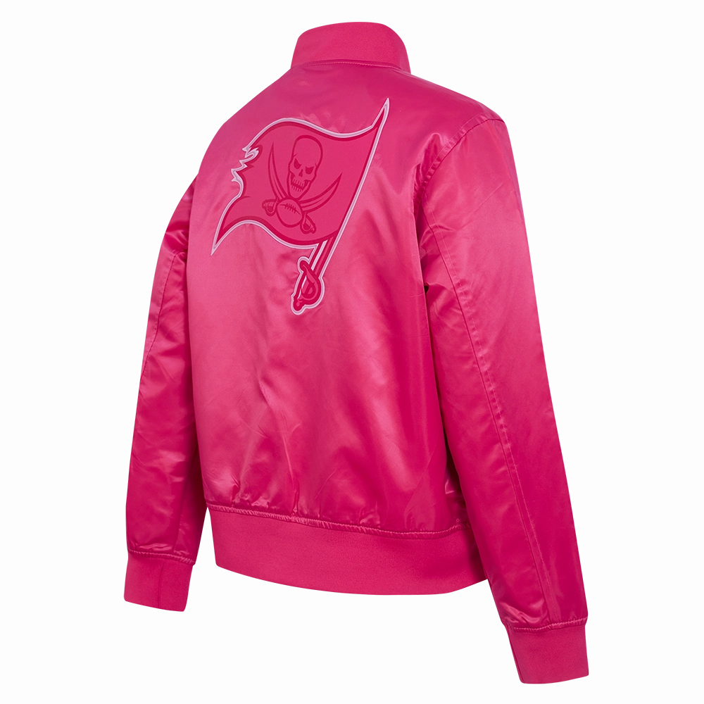 NFL TAMPA BAY BUCCANEERS TRIPLE PINK WOMEN'S SATIN JACKET (BEETROOT PURPLE)