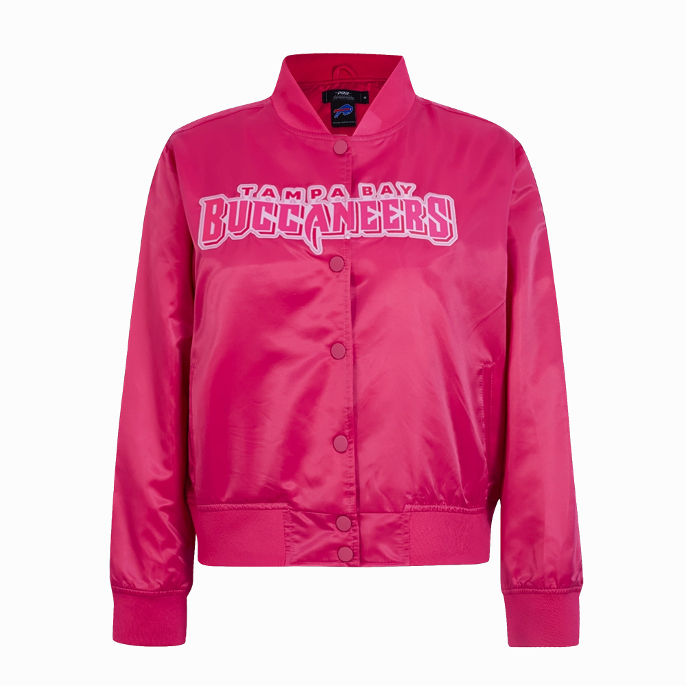 NFL TAMPA BAY BUCCANEERS TRIPLE PINK WOMEN'S SATIN JACKET (BEETROOT PURPLE)