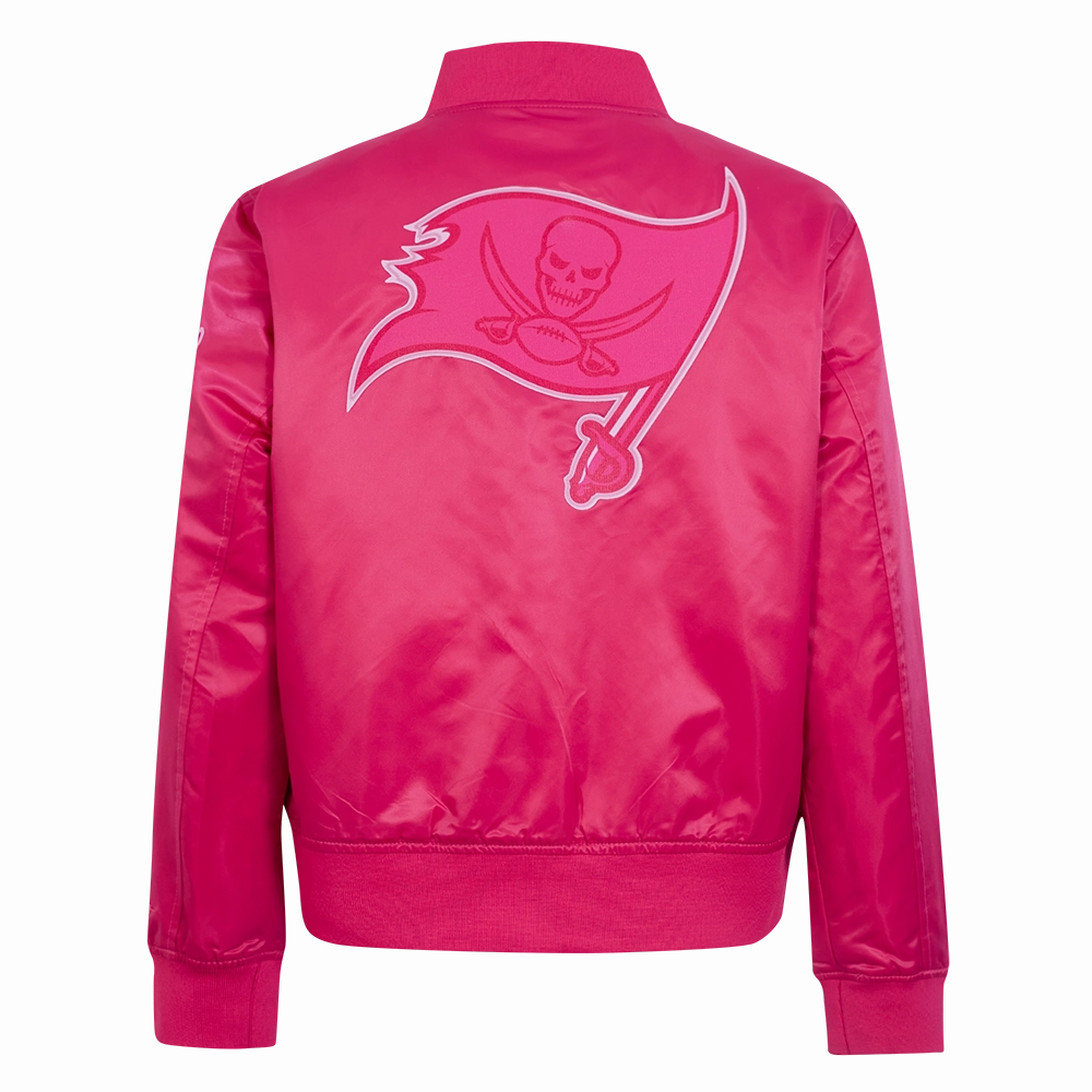 NFL TAMPA BAY BUCCANEERS TRIPLE PINK WOMEN'S SATIN JACKET (BEETROOT PURPLE)