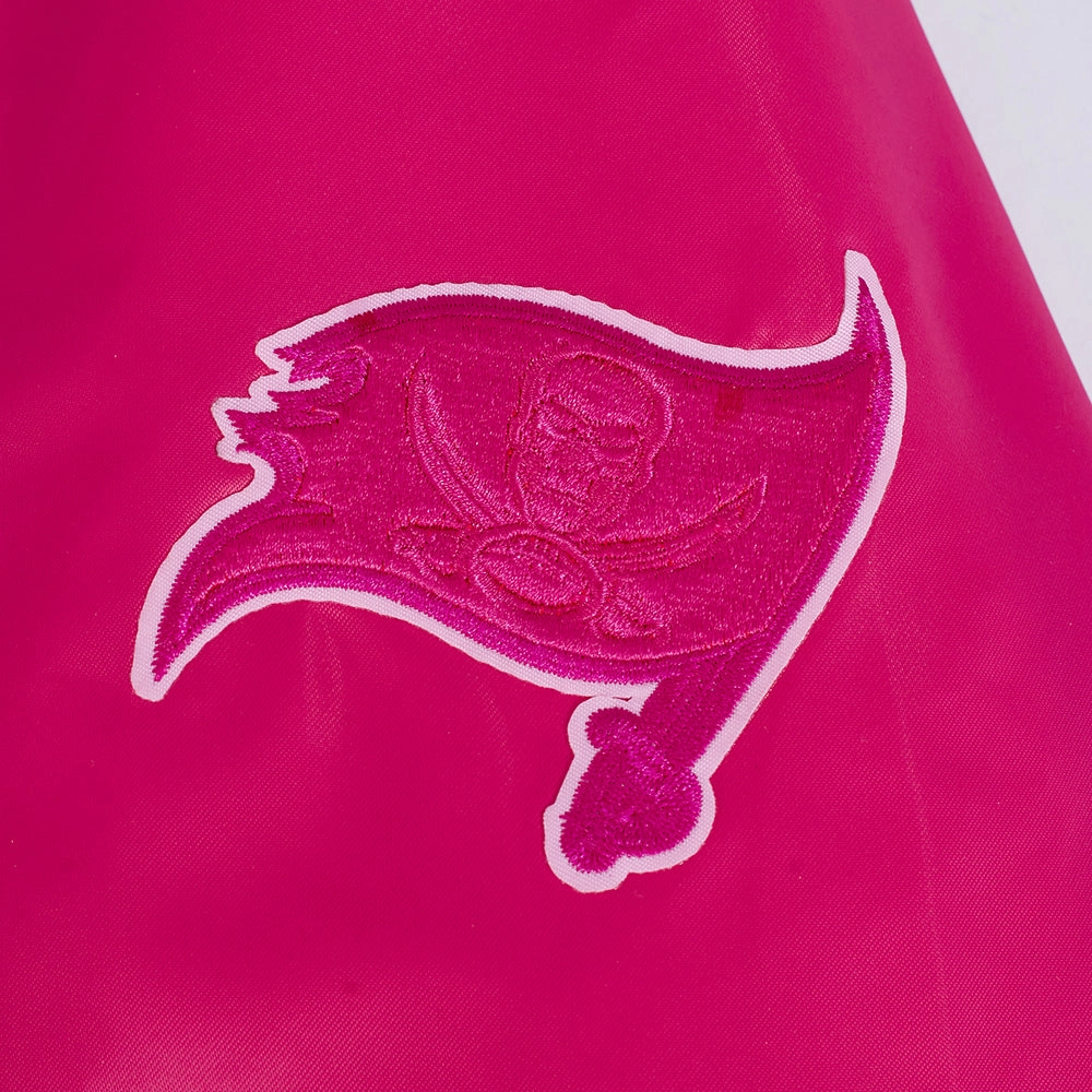 NFL TAMPA BAY BUCCANEERS TRIPLE PINK WOMEN'S SATIN JACKET (BEETROOT PURPLE)