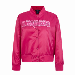 NFL TAMPA BAY BUCCANEERS TRIPLE PINK WOMEN'S SATIN JACKET (BEETROOT PURPLE)