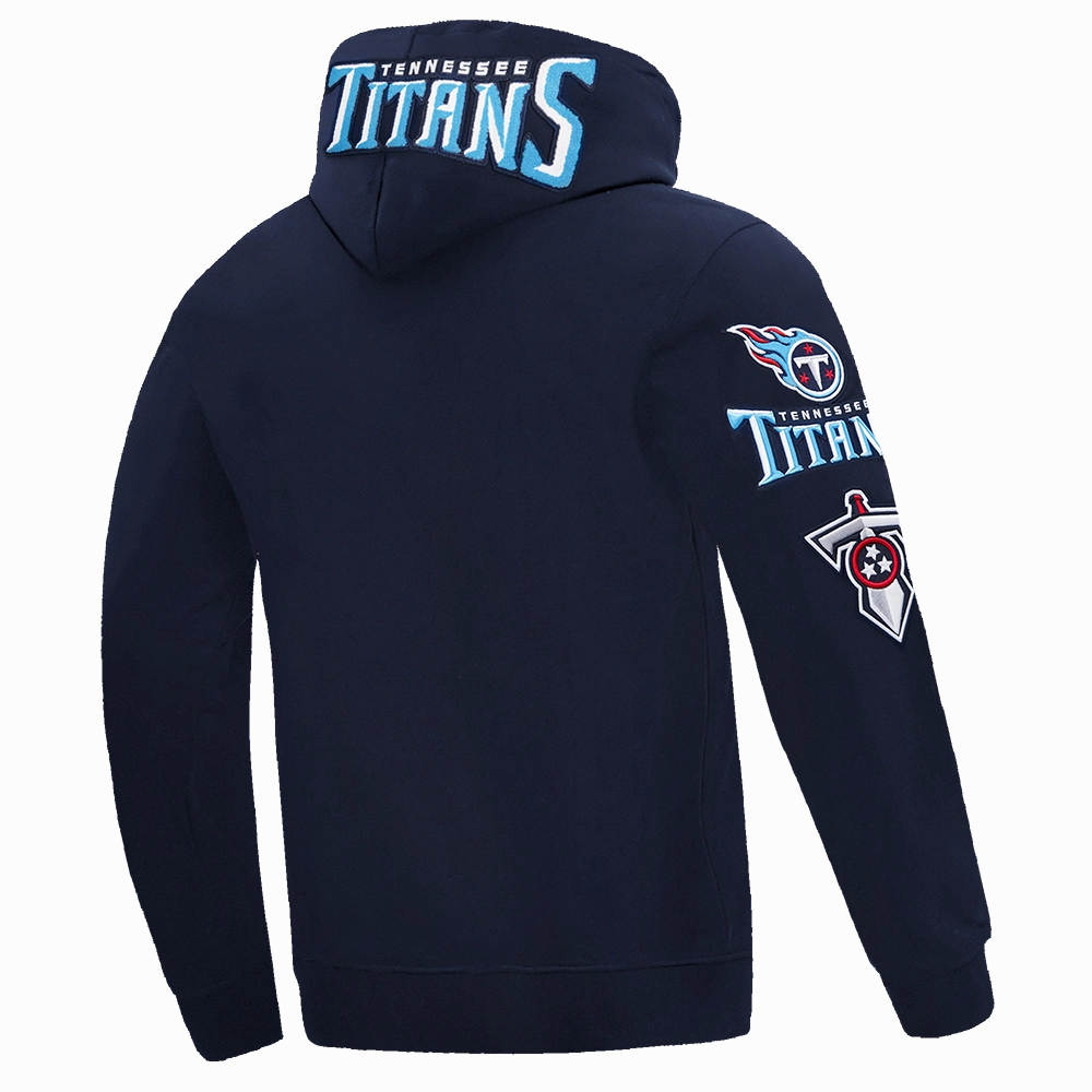 NFL TENNESSEE TITANS CLASSIC MEN'S CHENILLE DK PO HOODIE (MIDNIGHT NAVY)