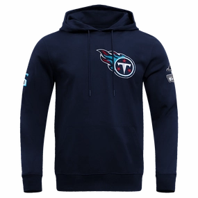 NFL TENNESSEE TITANS CLASSIC MEN'S CHENILLE DK PO HOODIE (MIDNIGHT NAVY)