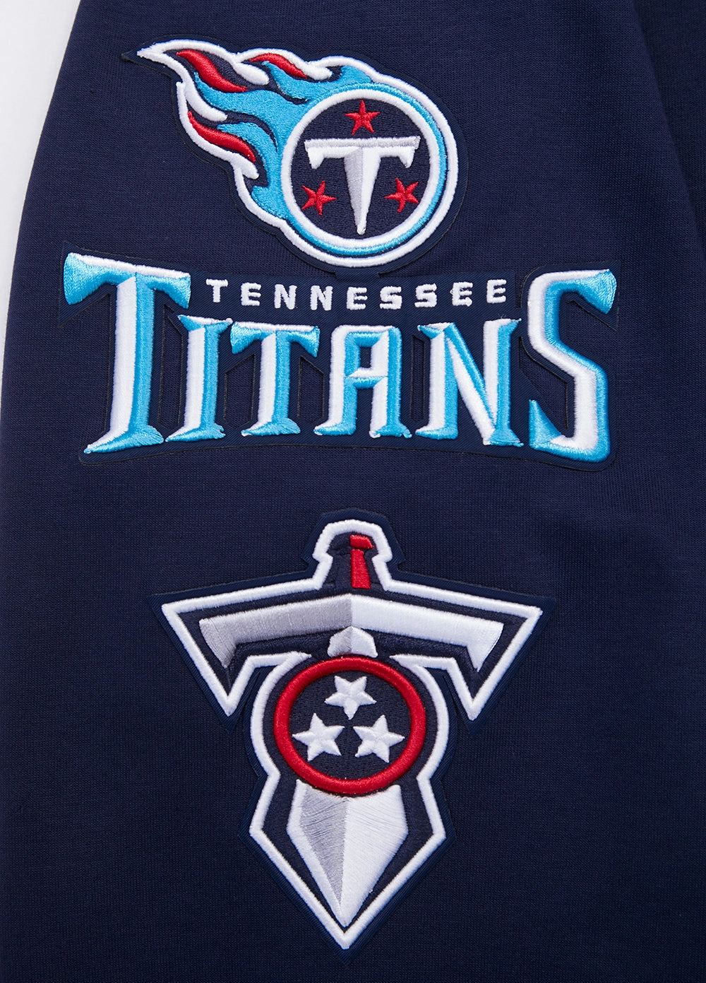 NFL TENNESSEE TITANS CLASSIC MEN'S CHENILLE DK PO HOODIE (MIDNIGHT NAVY)