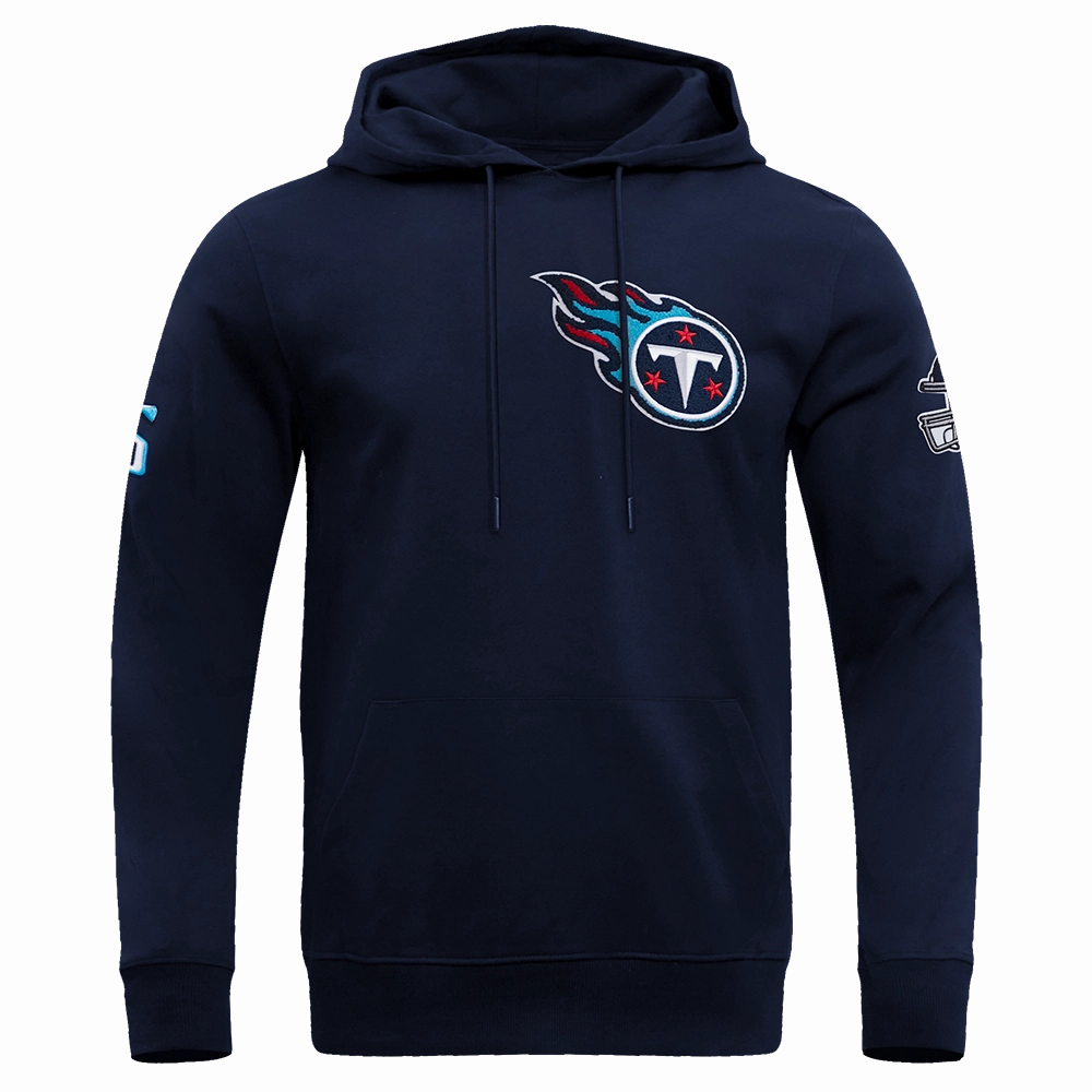 NFL TENNESSEE TITANS CLASSIC MEN'S CHENILLE DK PO HOODIE (MIDNIGHT NAVY)