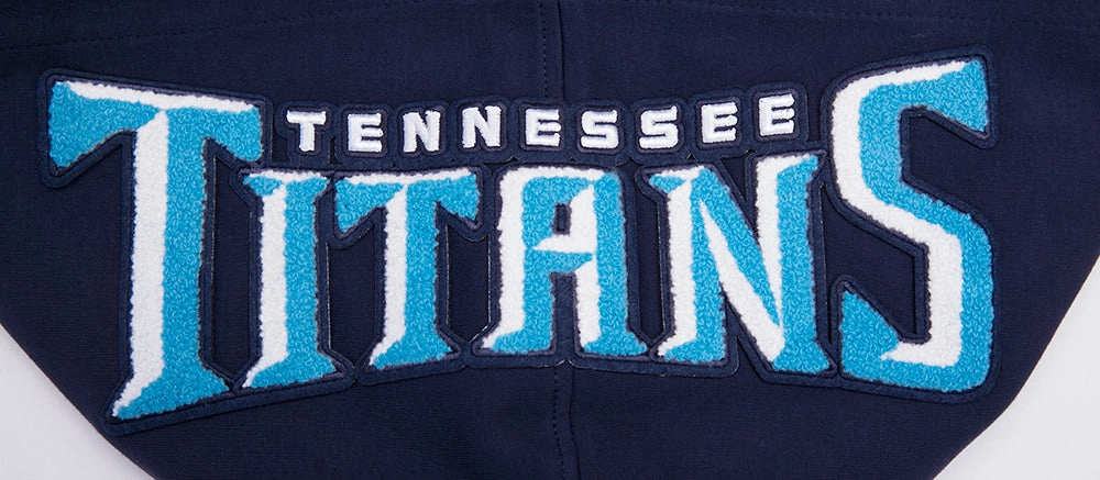 NFL TENNESSEE TITANS CLASSIC MEN'S CHENILLE DK PO HOODIE (MIDNIGHT NAVY)