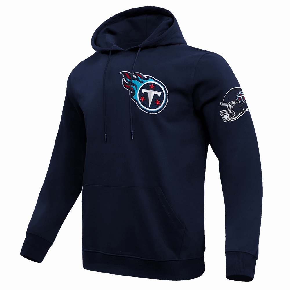 NFL TENNESSEE TITANS CLASSIC MEN'S CHENILLE DK PO HOODIE (MIDNIGHT NAVY)