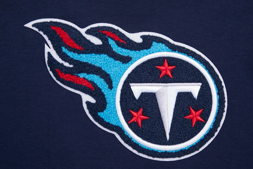 NFL TENNESSEE TITANS CLASSIC MEN'S CHENILLE DK PO HOODIE (MIDNIGHT NAVY)