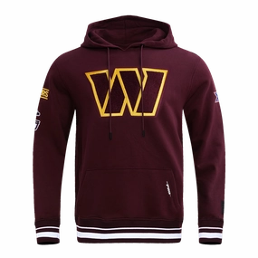 NFL WASHINGTON COMMANDERS MASHUP MEN'S RIB PULLOVER HOODIE (WINE)